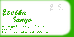 etelka vanyo business card